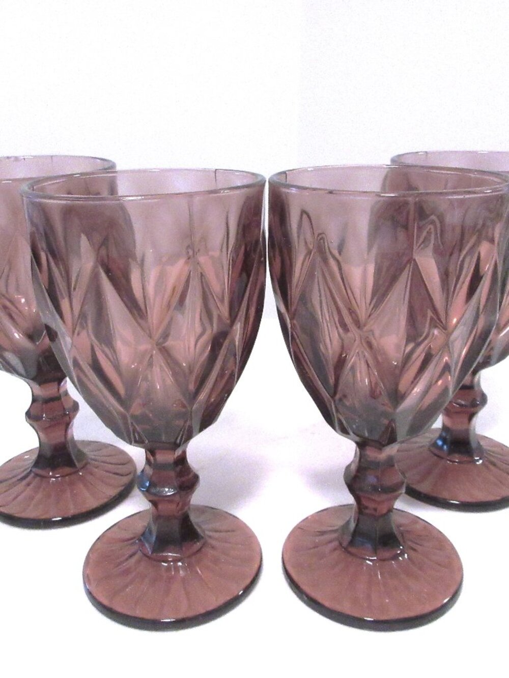 New Set Of 4 Lavender/Purple Drinking Glasses